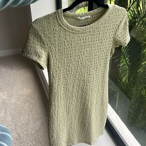 Green mini summer dress